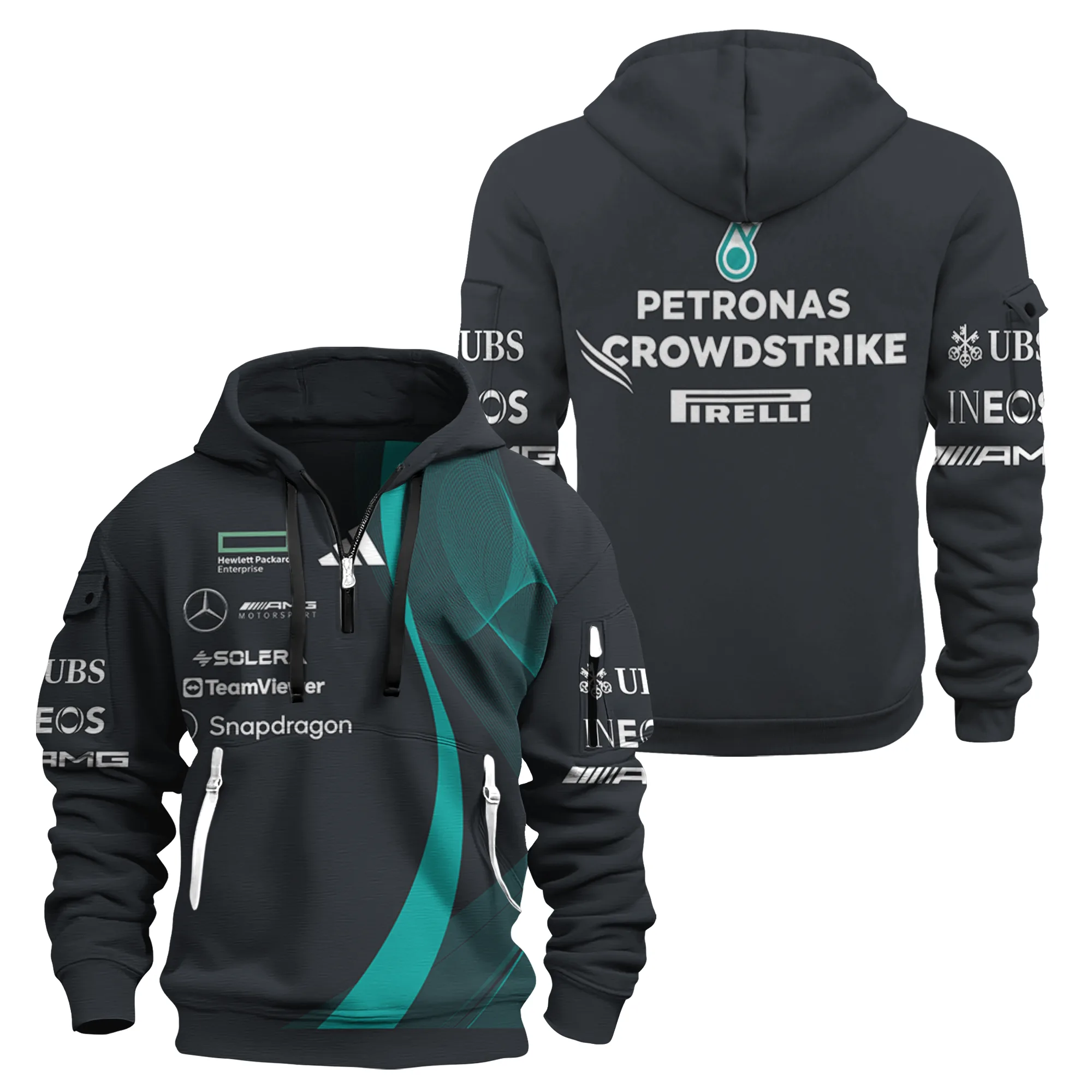 2025 Mercedes-Petronas Formula 1 Team XW014 Limited Half-Zip Hoodie