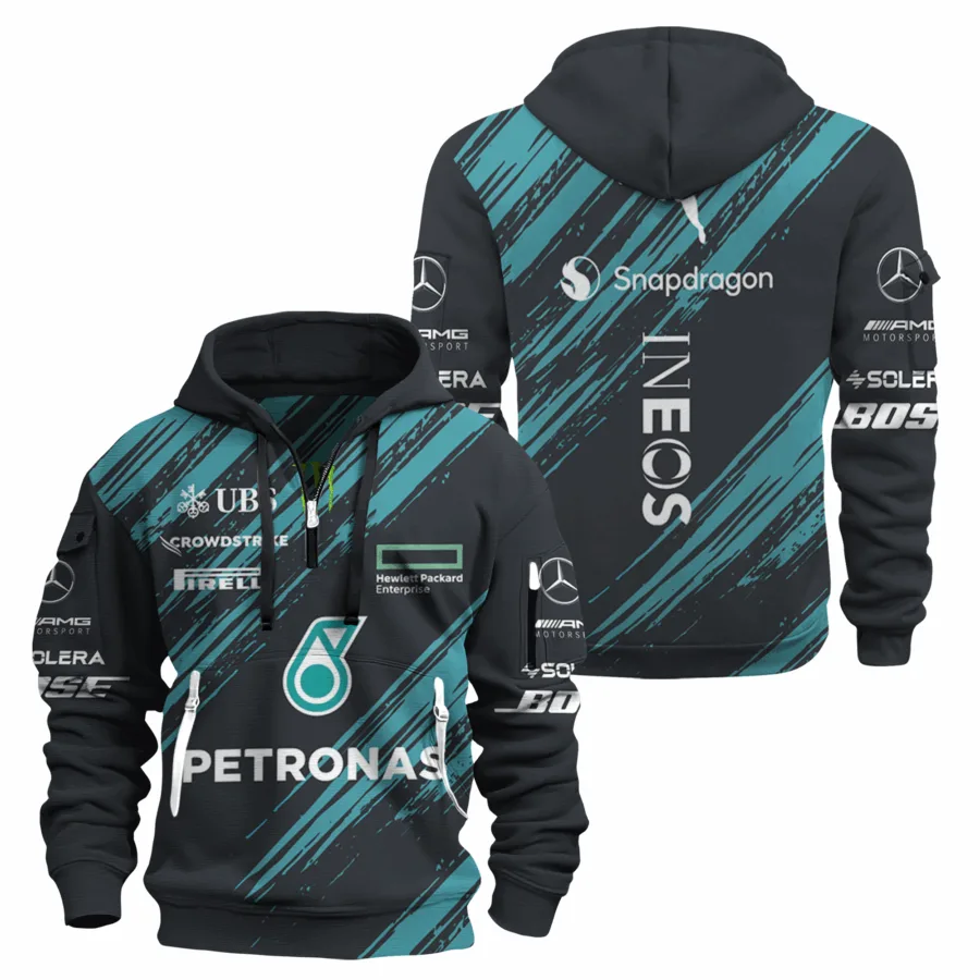 2025 Mercedes-Petronas Team XW013 bLimited Half-Zip Hoodie
