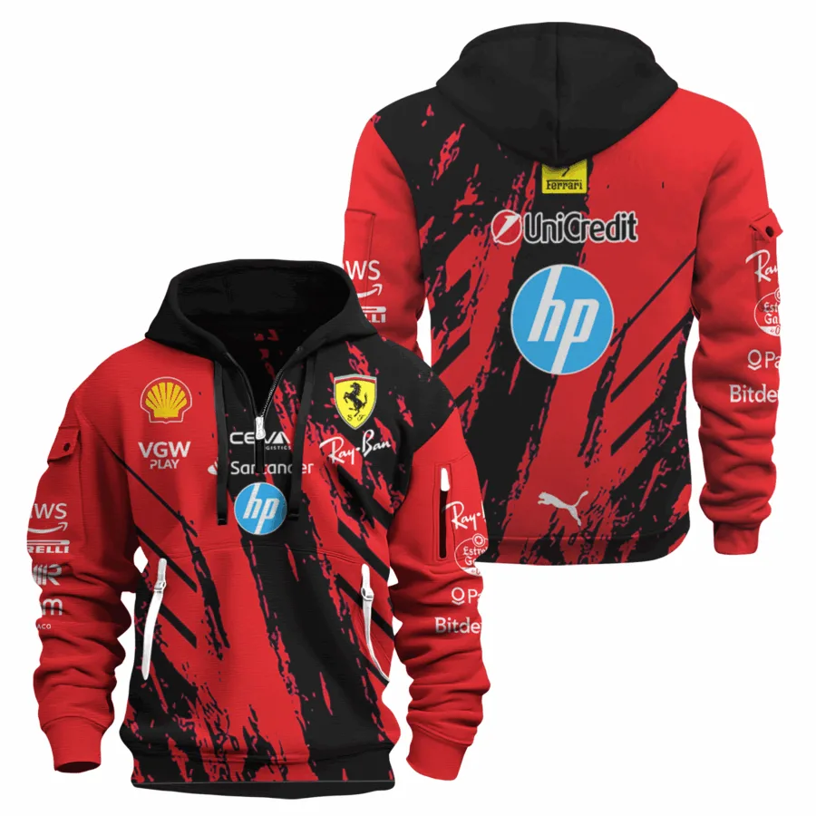 2025 Scuderia Ferrari HP Team XW020 Limited Half-Zip Hoodie