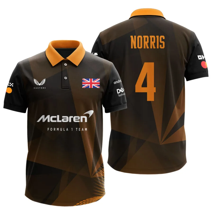 McLaren 2025 Team Lando Norris Driver Set Up - Castore Formula 1 MSC CRUISES UNITED STATES GRAND PRIX 2025- MC093 Luxury Polo